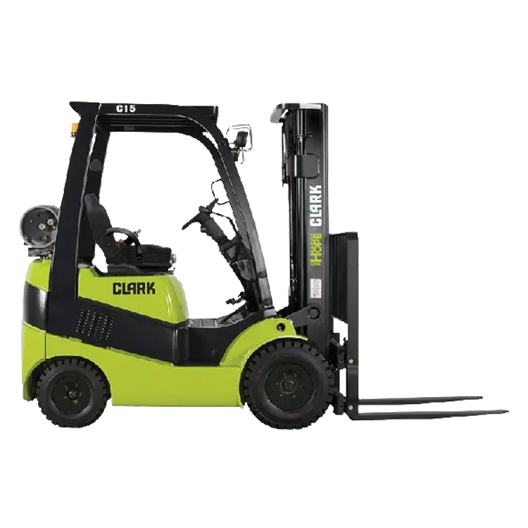 side profile view of Clark IC Pneumatic C15 forklift